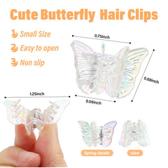 AHONEY pinza mariposa dientes antideslizantes para fijación segura en peinados