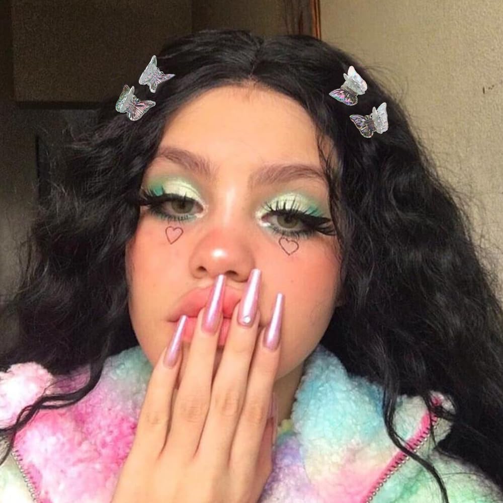 AHONEY pinza mariposa pequeña 2 cm con apertura estable para todo tipo de cabello