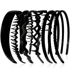 Diadema AHONEY con siete piezas para cabello negro, cómodo para uso diario.