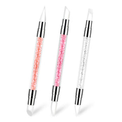 AHQiZFX pluma de uñas silicona doble punta para delinear y rellenar con precisión.
