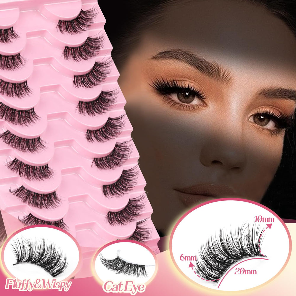 Ahrikiss Half Lashes con banda transparente para uso cómodo y sin irritación.