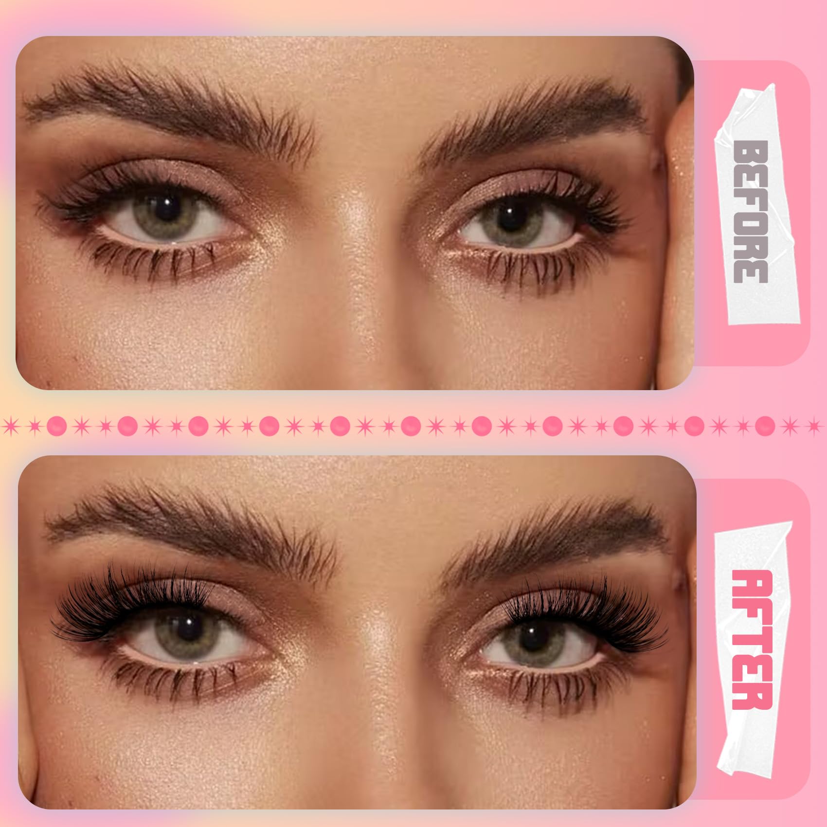 Ahrikiss Half Lashes diseño 3D esponjoso para volumen suave.