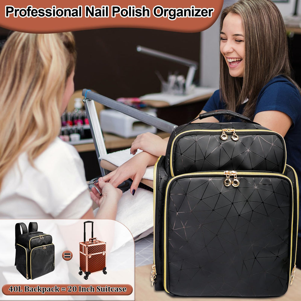 ahzske organizador esmalte mochila uso viaje portatil listo para salidas