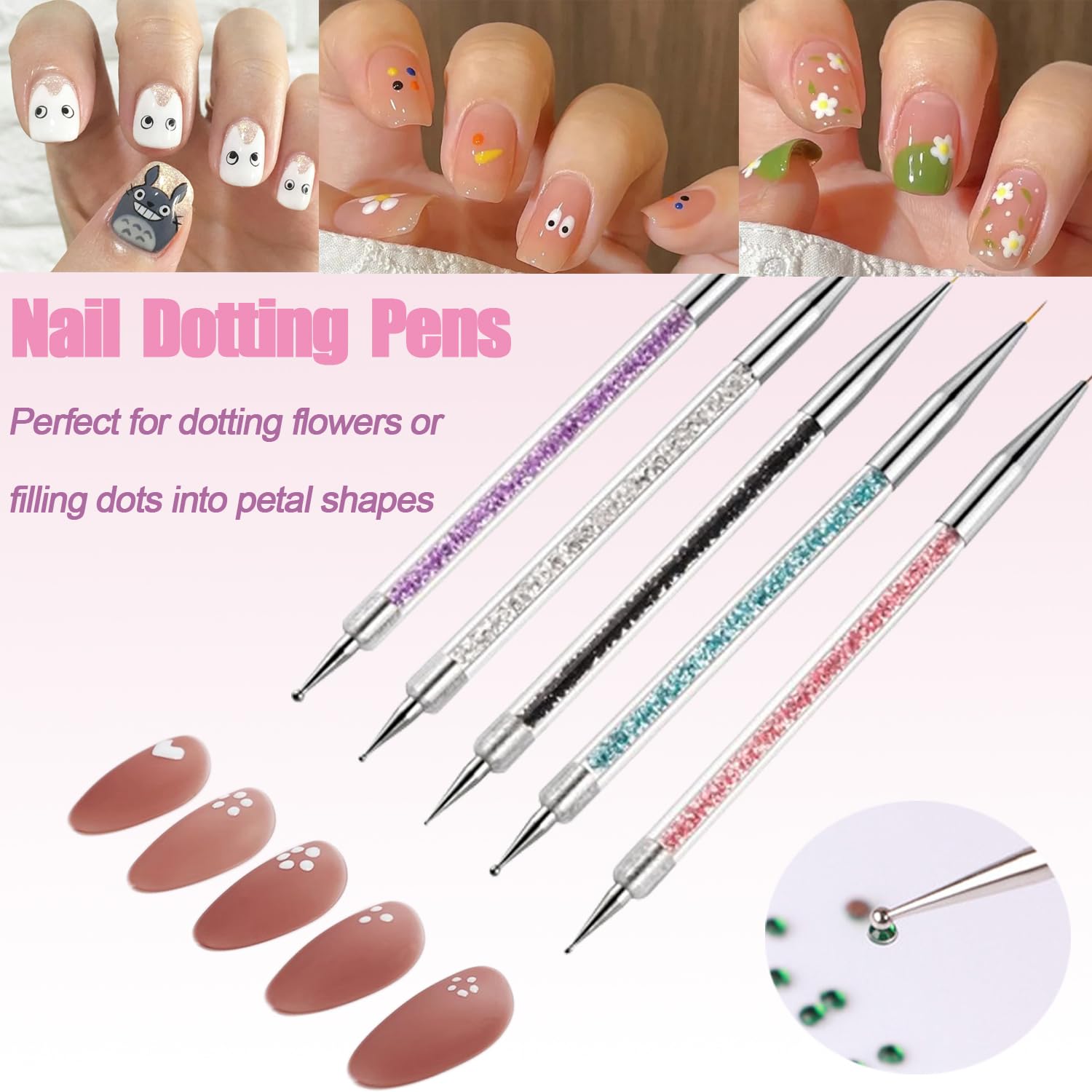 AIBEE herramientas arte uñas acrílicas para dibujar patrones.