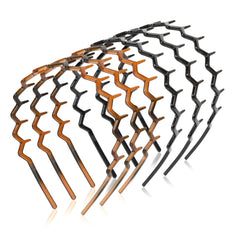 AIBFRID diadema zigzag con dientes, fijación estable para el cabello