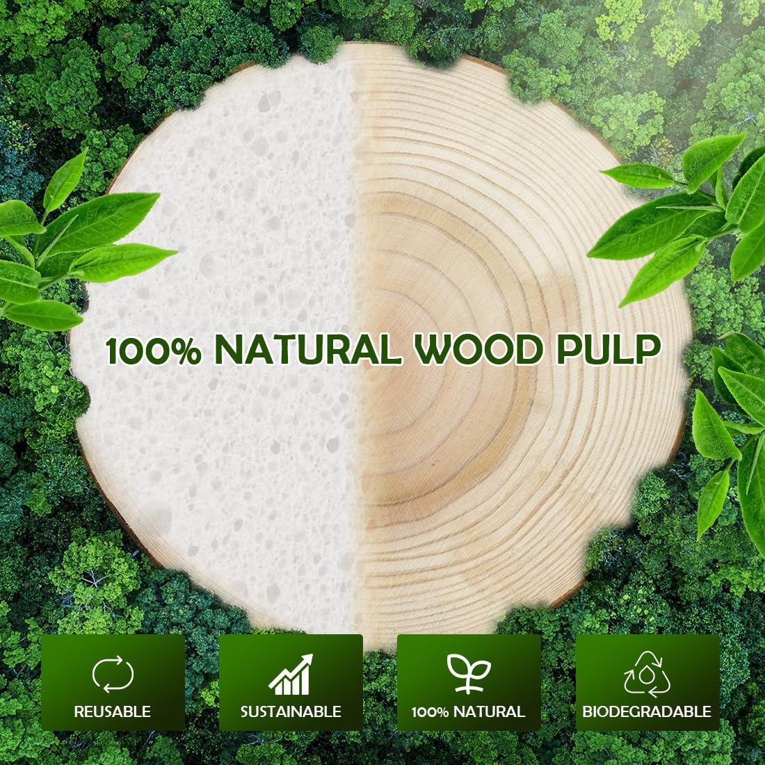 Esponjas de celulosa vegetal AIDEA, cuidado sostenible