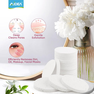 Esponjas para aplicación de productos de cuidado de la piel AIDEA, textura suave
