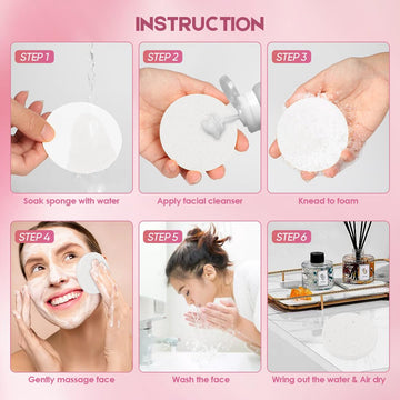 Esponjas para desmaquillar con AIDEA, uso delicado de maquillaje