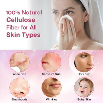 Esponjas faciales redondas para limpieza diaria de AIDEA, exfoliación suave
