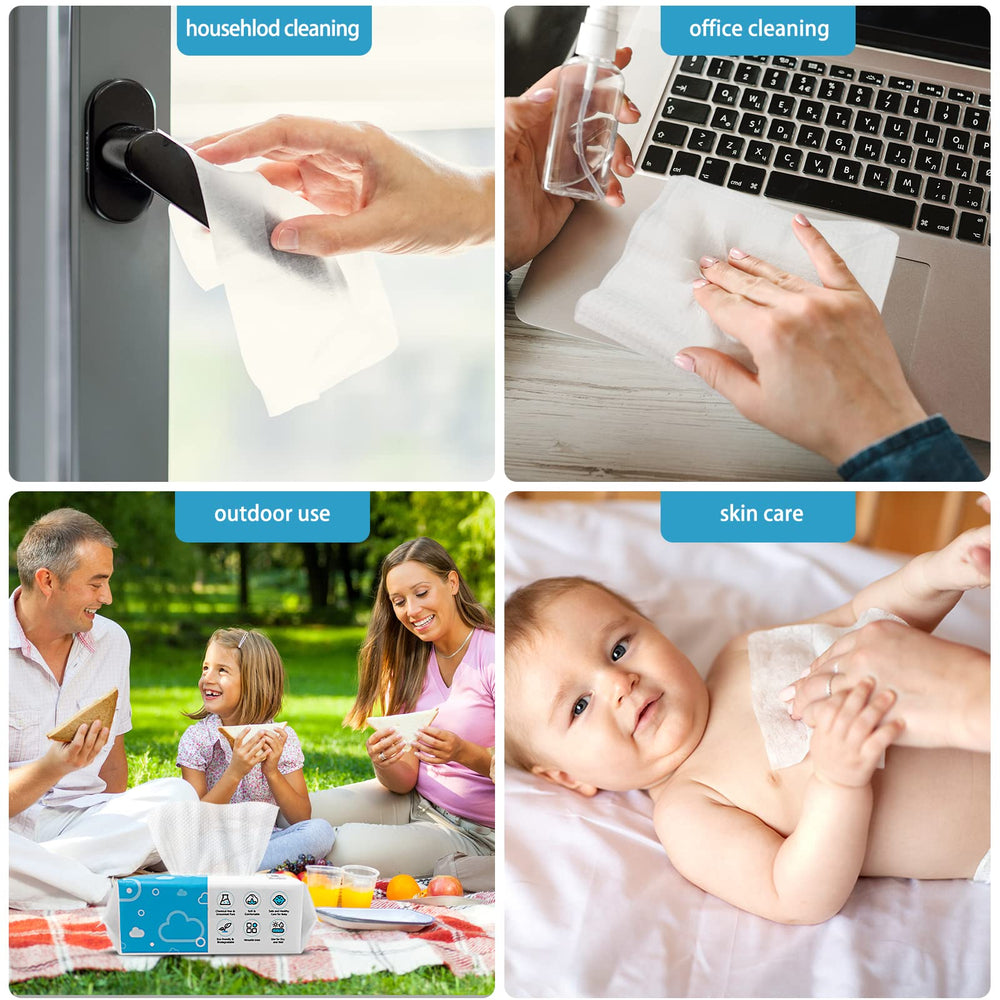 Lingettes visage AIDEA sans résidu, fini net et sans peluches.