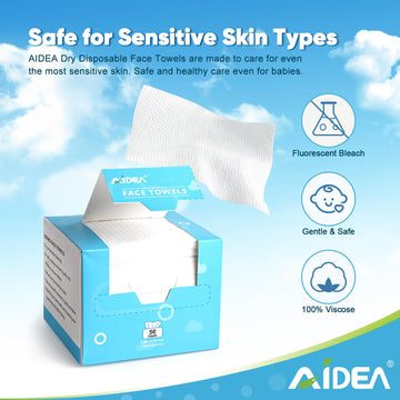 Textura suave y absorbente de las toallitas AIDEA para piel sensible.