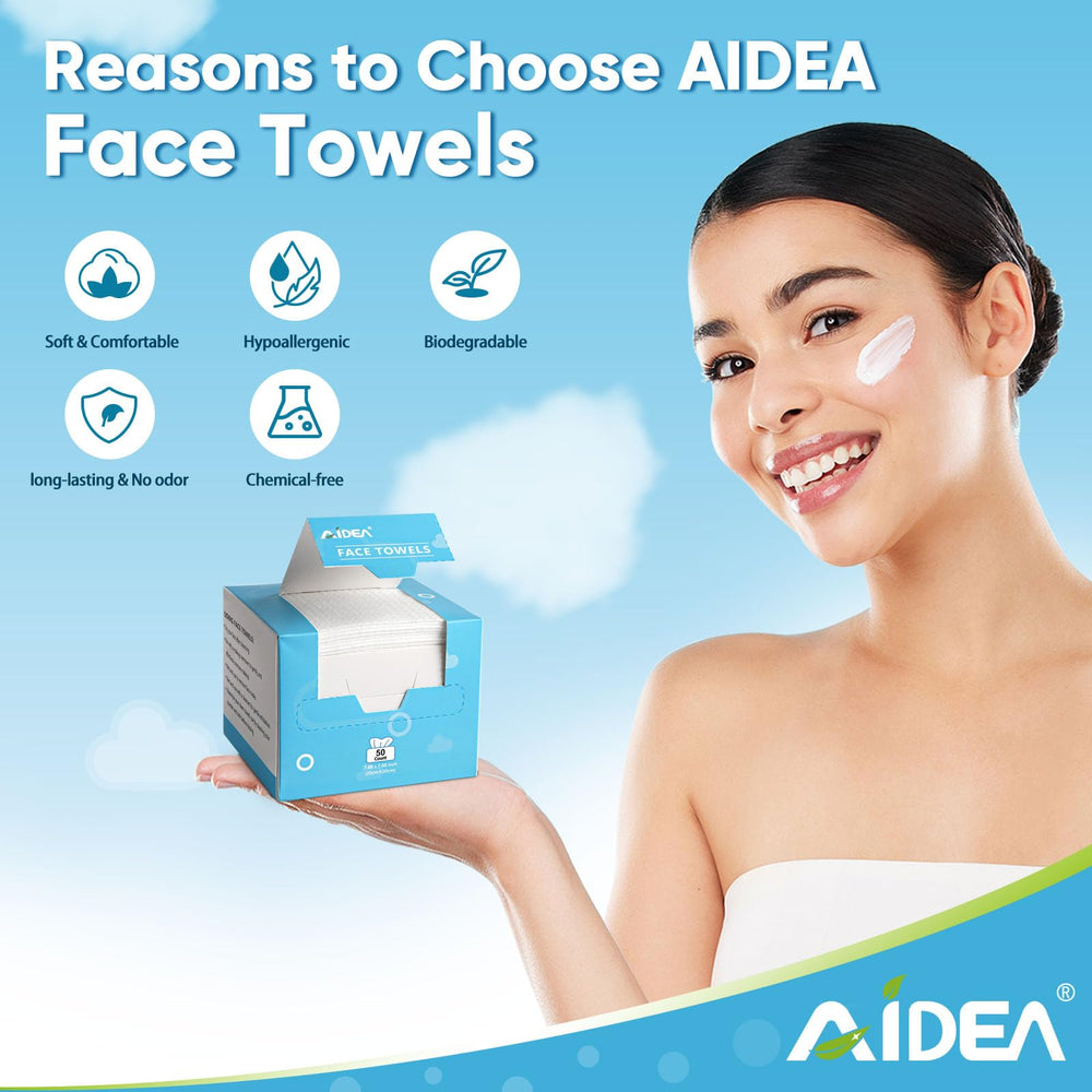 AIDEA para viaje: toallas faciales desechables, tamaño cómodo para bolsos