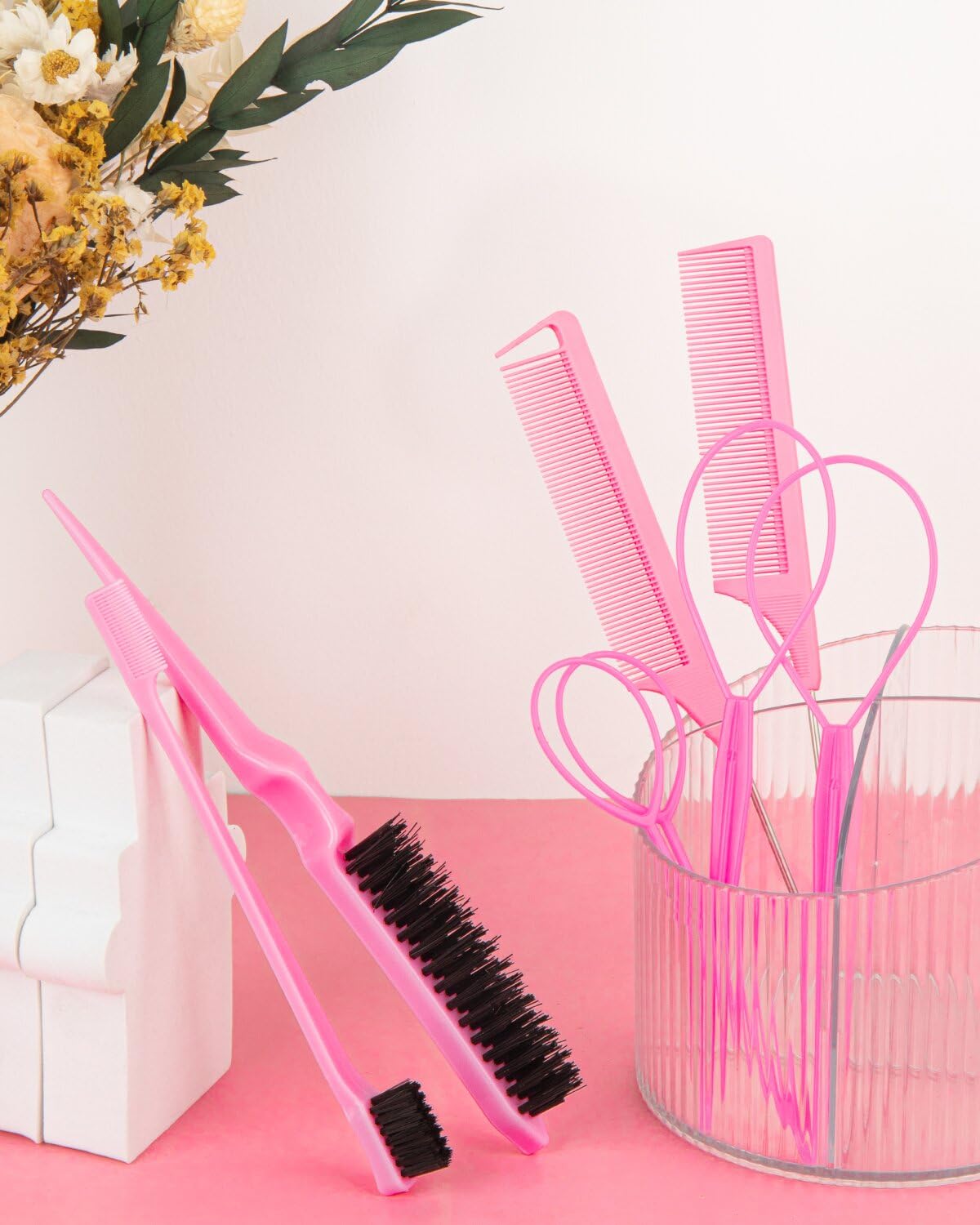 Aigee herramientas de cola de pelo cuatro piezas, crean coletas con facilidad.