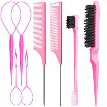 Aigee set de peines para pelo de 8 piezas, facilita peinados rápidos.