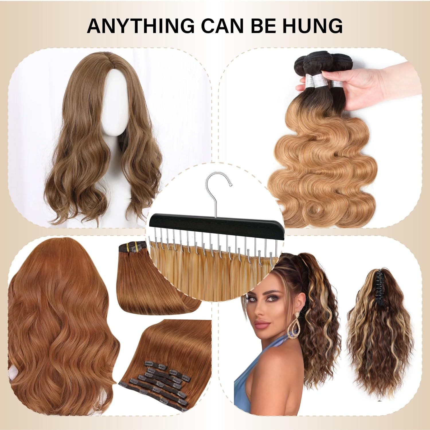 AIHOPESTO: herramienta multifuncional conserva, lava y peina extensiones.