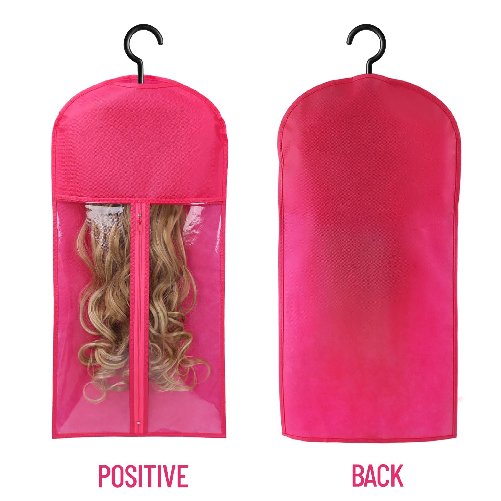 AIHOPESTO bolsa con ventana para ver la peluca sin sacarla.