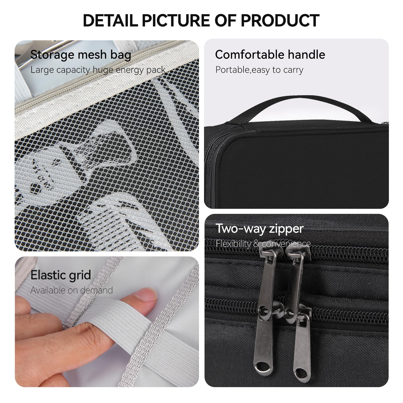 AIHOPESTO Barber Case transporte cómodo con asa ergonómica y cremallera bidireccional.