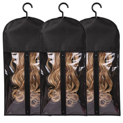 aihope-sto bolsas-wig-con-colgante-negro: protección y organización para varias pelucas