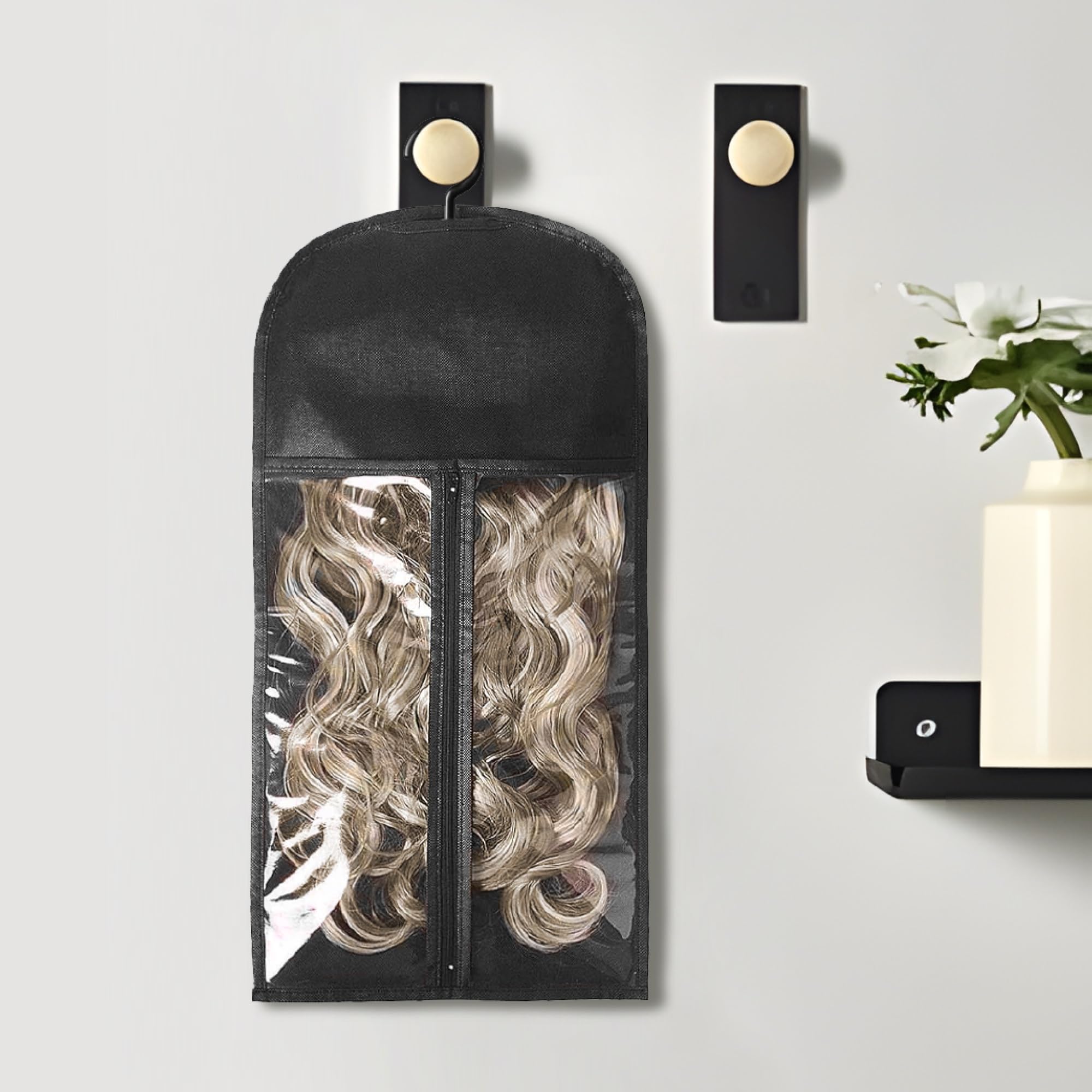 aihope-sto uso-lavado-secado-wig-negro: facilita lavado y secado ordenado