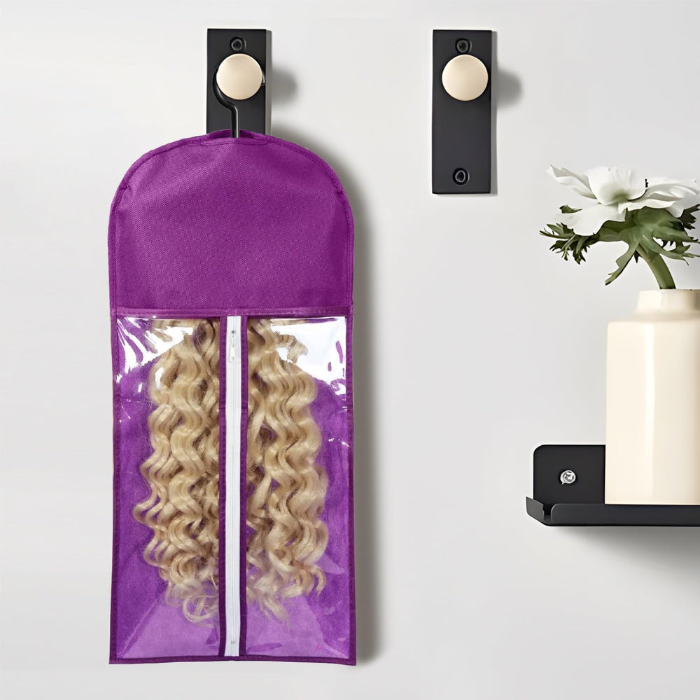 AIHOPESTO conjunto de bolsas para pelucas negras duraderas