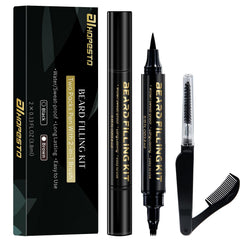 AIHOPESTO barba lapiz cuatro dientes para un delineado natural y uniforme.