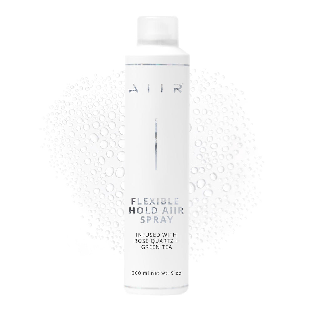 AIIR Laque Coiffante Flexible, bouteille 9oz, tenue légère et brillance naturelle.