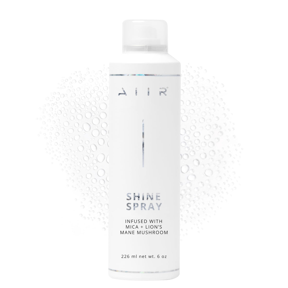 AIIR Shine Spray ofrece brillo ligero para peinado liso y suave.