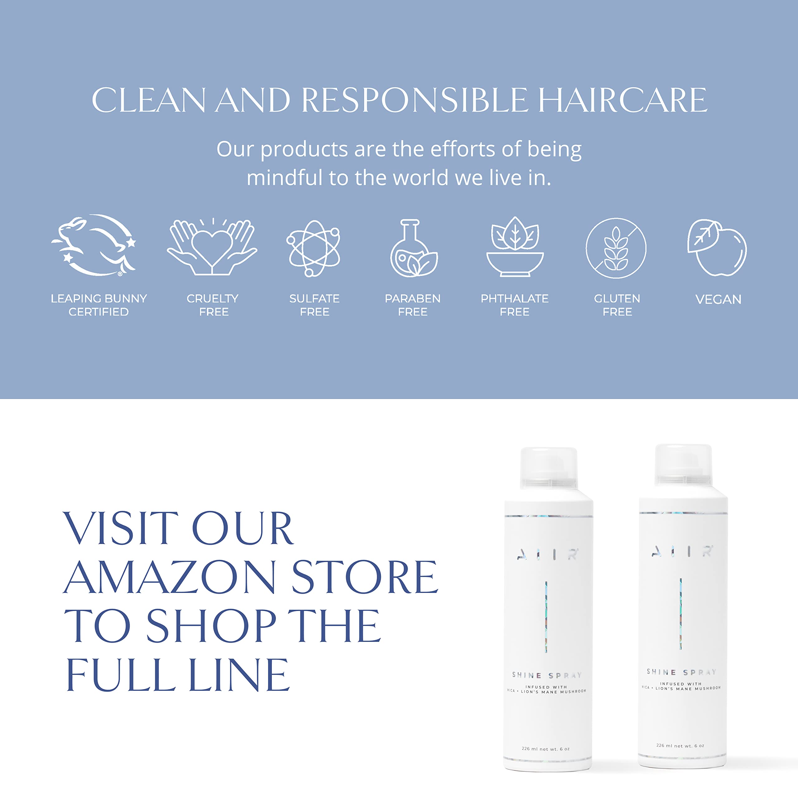 AIIR Shine Spray aporta textura ligera que no recarga el cabello.