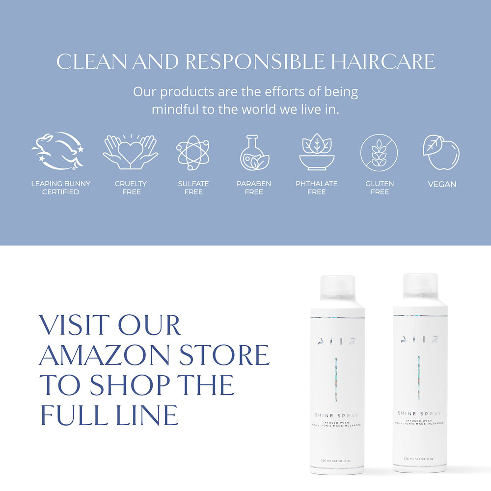 AIIR Shine Spray aporta textura ligera que no recarga el cabello.