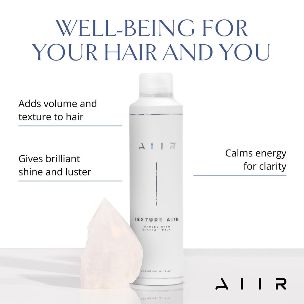 AIIR Spray de Textura, aplicación en cabello, define rizos y añade cuerpo.