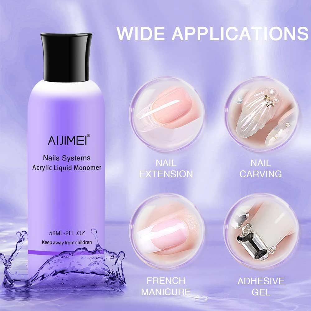 AIJIMEI monómero acrílico 58 ml con etiqueta clara para salón