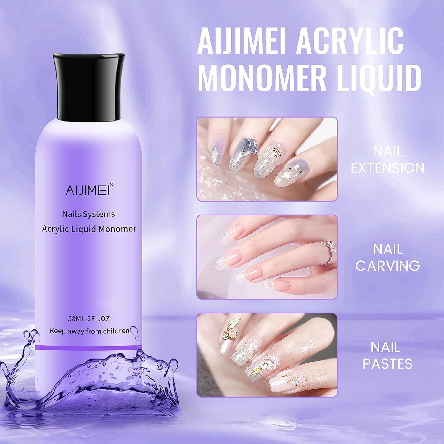 AIJIMEI monómero acrílico 58 ml ofrece mayor flexibilidad y control