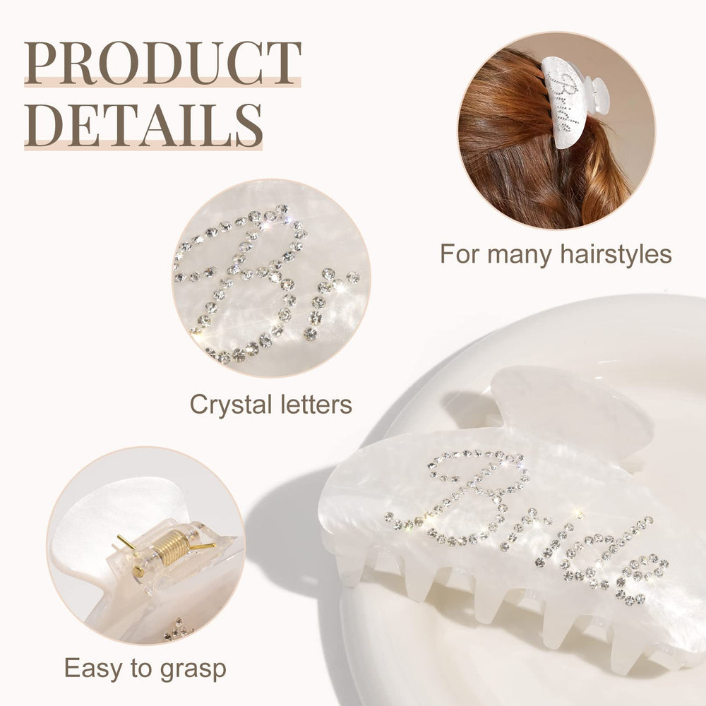 Aileam clip garra novia detalle acrílico, accesorio de boda duradero