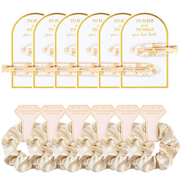 Clips de pelo dorados con brillo de Aileam, ideal para looks de boda.