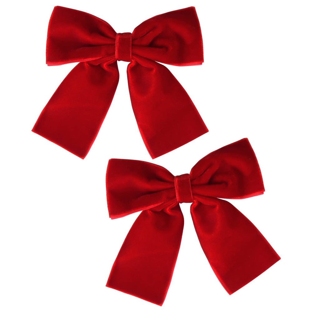 Lazo de Aileam en terciopelo rojo de 4 pulgadas para peinados elegantes.