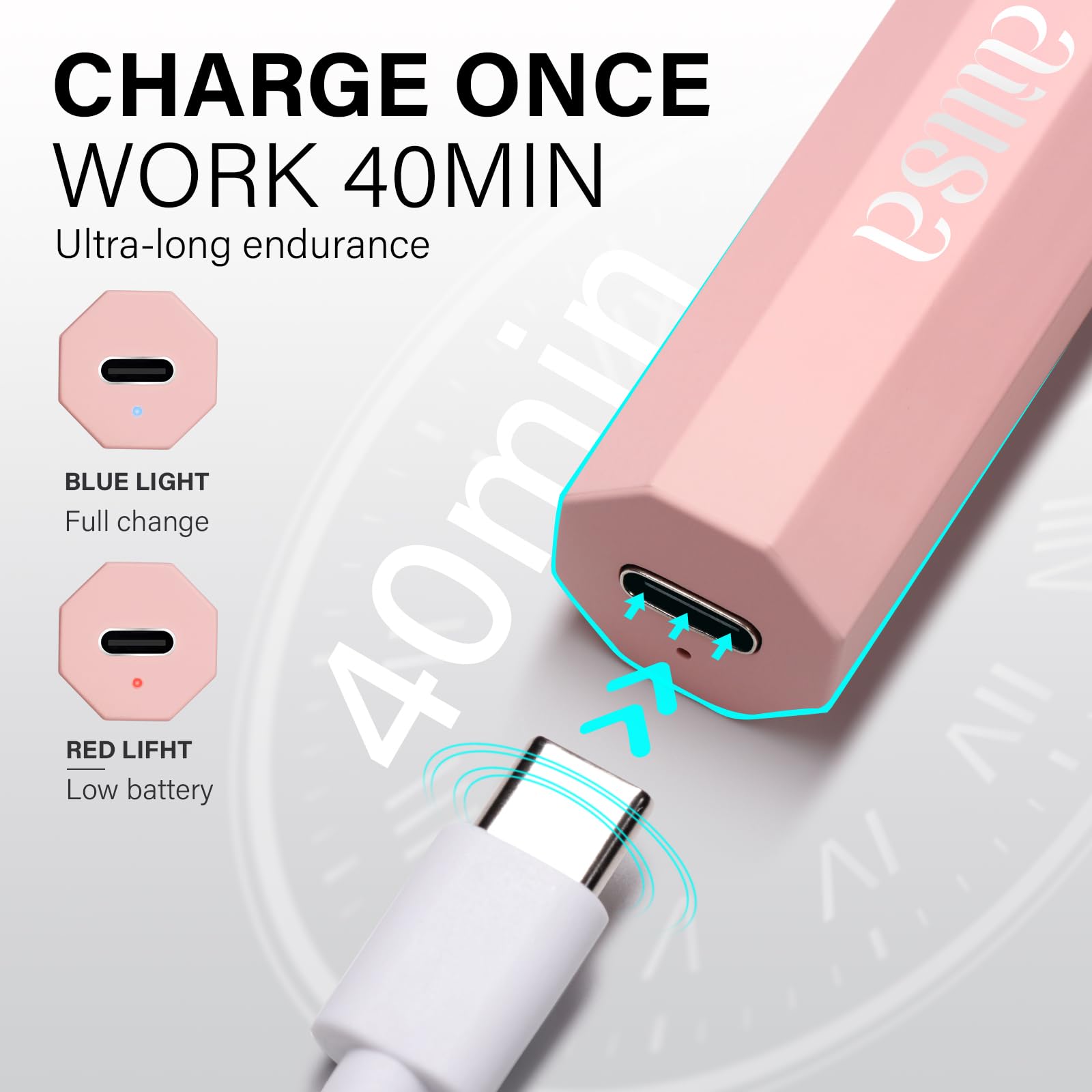 Batería 180 mAh de AILLSA, autonomía para sesiones de manicura