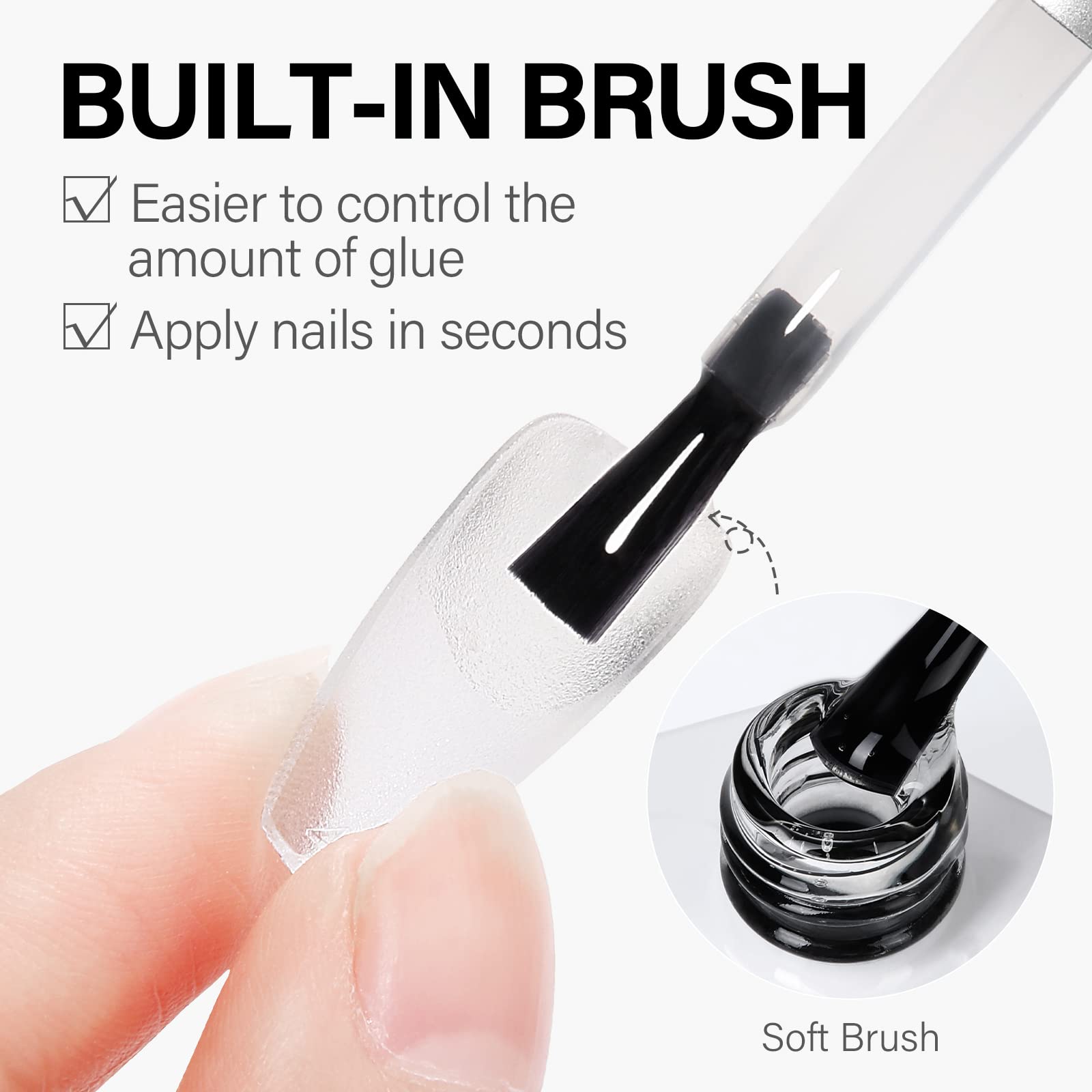 Bote de 15 ml con brocha integrada AILLSA para control preciso
