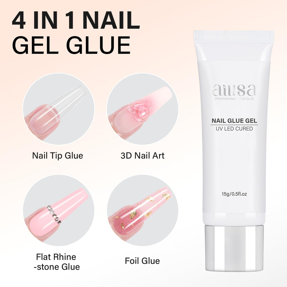 AILLSA gel cristal claro, acabado natural y discreto.