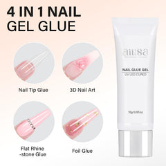 AILLSA gel cristal claro, acabado natural y discreto.