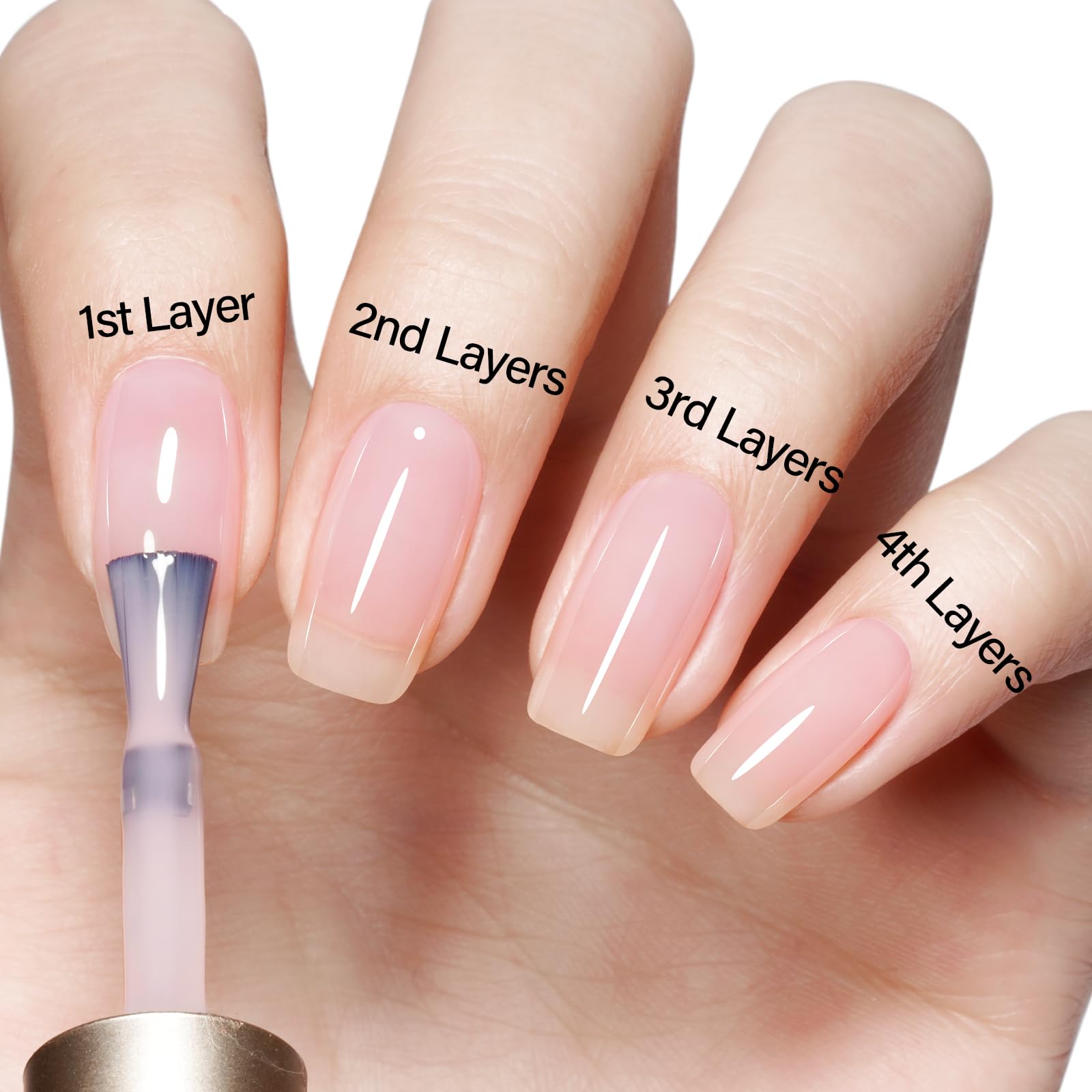 Esmalte gel AILLSA, enfoque curado UV/LED, duración potencial y brillo duradero.