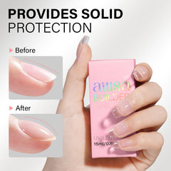 Gel de construcción AILLSA funciona como adhesivo para extensiones de uñas y decoraciones.