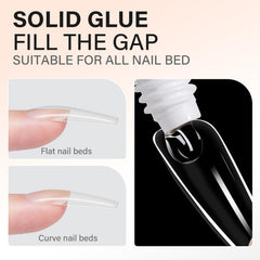 AILLSA gel resistente para fijar uñas postizas con durabilidad.