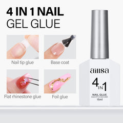 Pegamento AILLSA para tips de uñas, 4 en 1