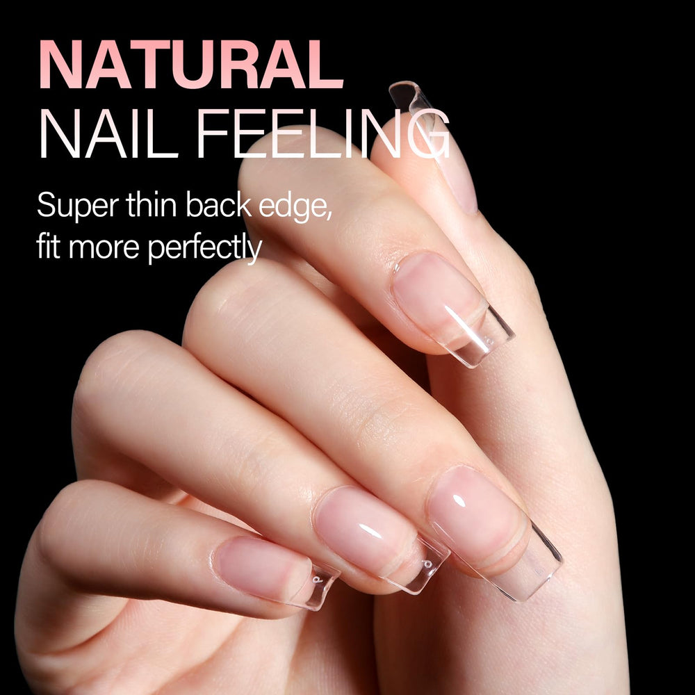 Puntas de uñas AILLSA acabado mate, borde frontal que mejora el ajuste y la comodidad.