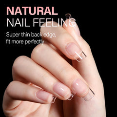 Puntas de uñas AILLSA acabado mate, borde frontal que mejora el ajuste y la comodidad.