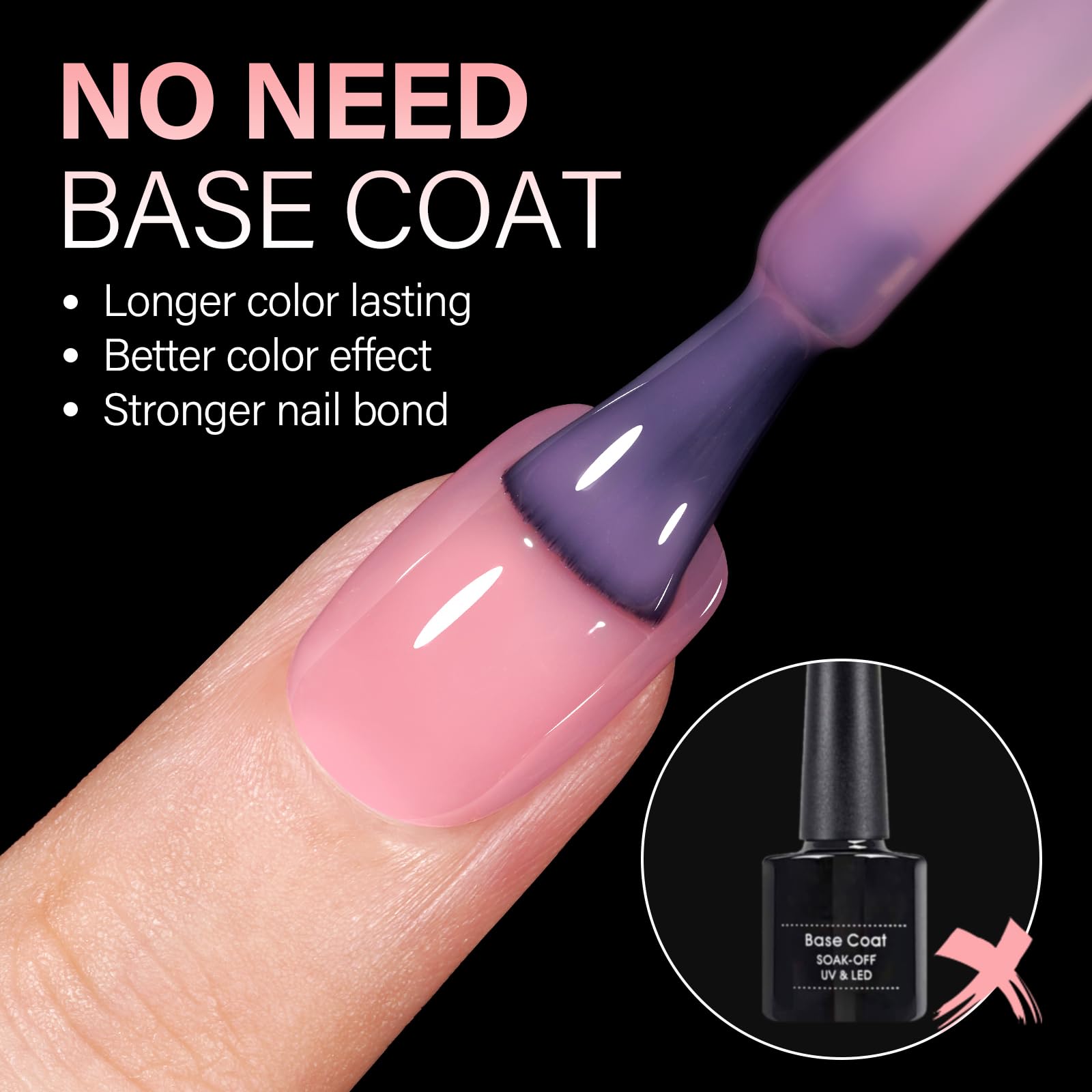 Uñas AILLSA, sin lima ni base coat, aplicación rápida