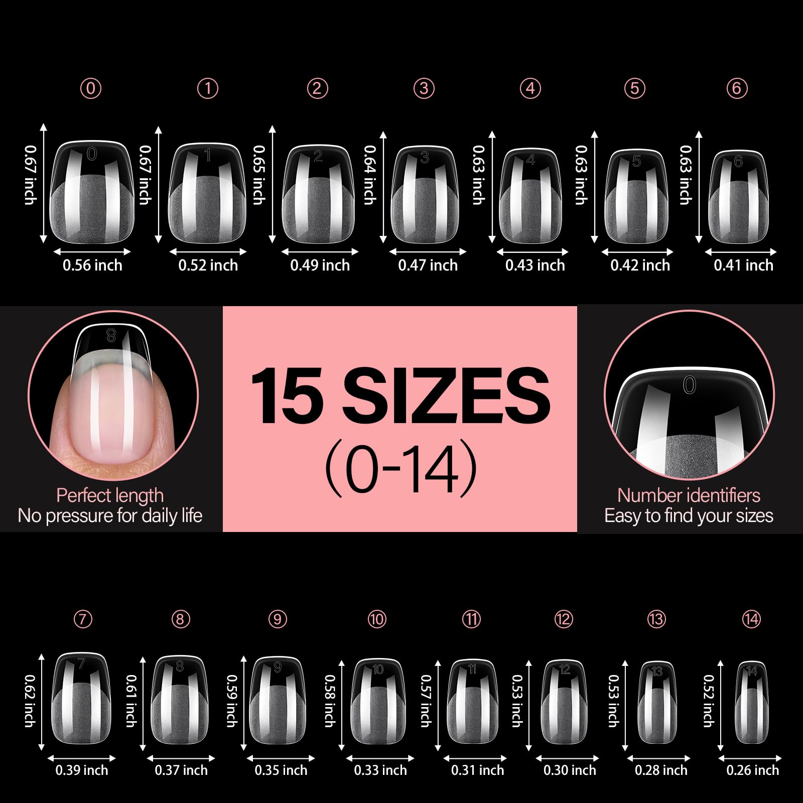 AILLSA tips cobertura total, uñas extendidas con acabado uniforme.