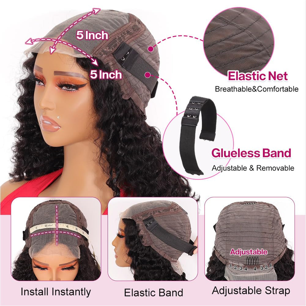 Ailwelia Curly Bob Wig densidad para estilo con volumen duradero.