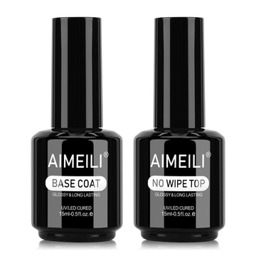AIMEILI base de gel en acción, adhesión suave y acabado uniforme.