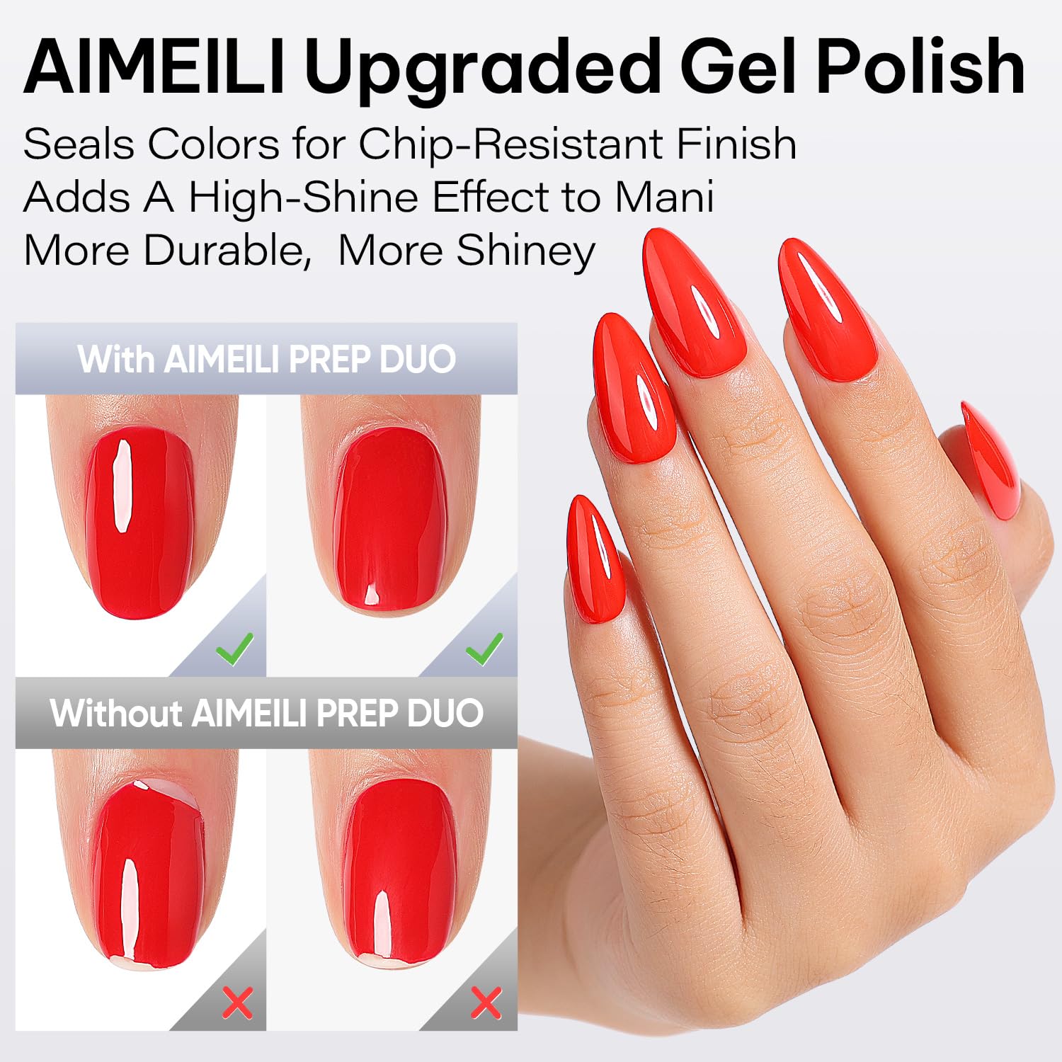 AIMEILI Empaque del kit gel: presentación clara para cliente.
